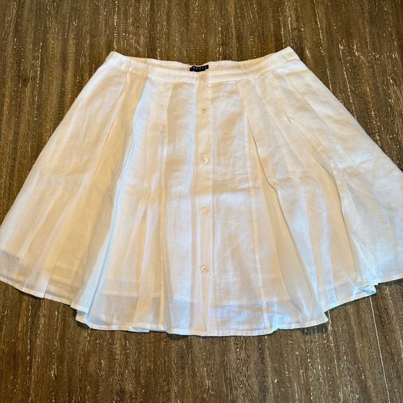 Theory White Linen Skirt - Picture 1 of 6